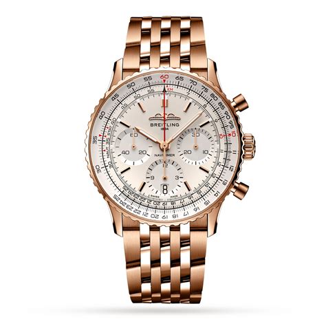 mens used 18k and stainless steel breitling navitimer|breitling chrono matic.